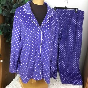 Karen Neuburger 3X 2 piece sleep set purple